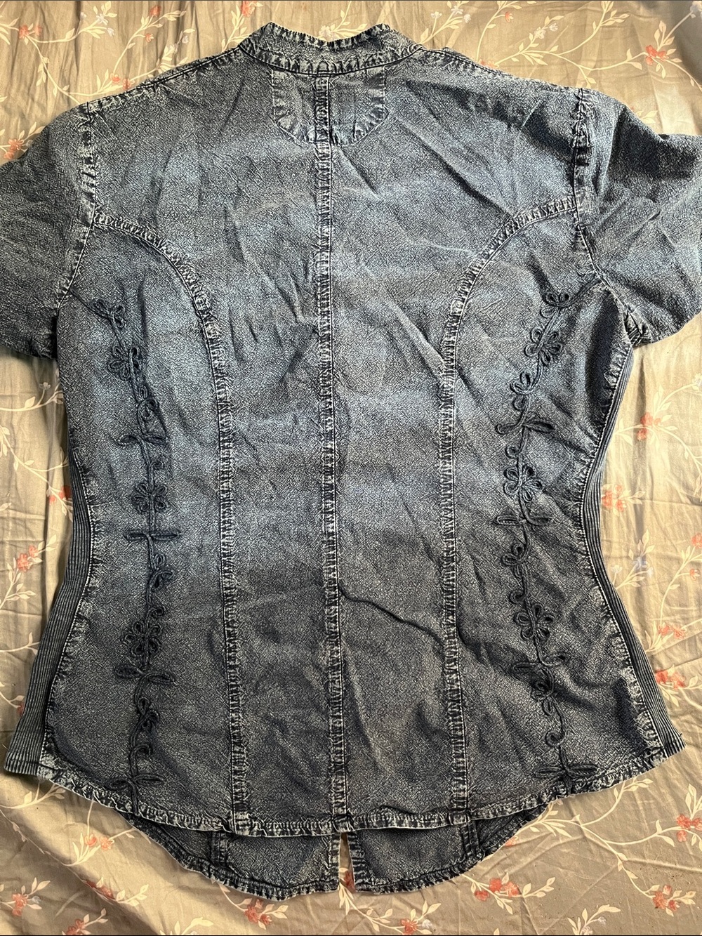 Scully Cantina Embroidered Denim Western Top Cowg… - image 8